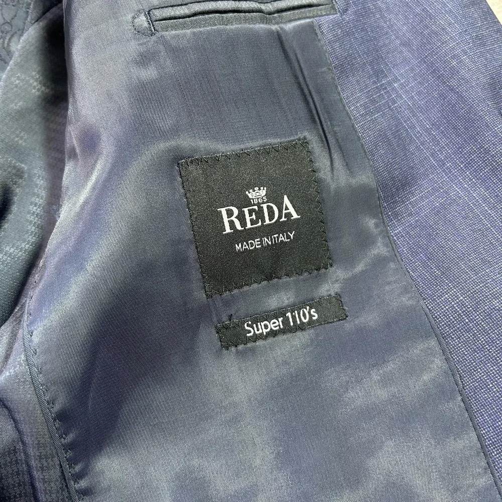 Peter‎ Jackson Suit Jacket Mens 40 Short Blue Wool Reda Super 110s 2 Button